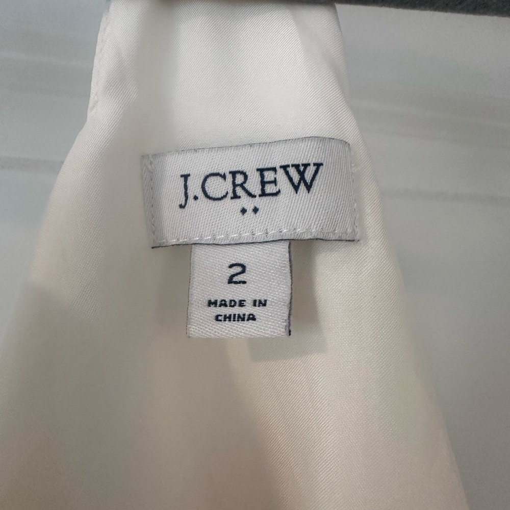 J. Crew Cream Scallop-Edge Cami Top - Picture 2 of 5